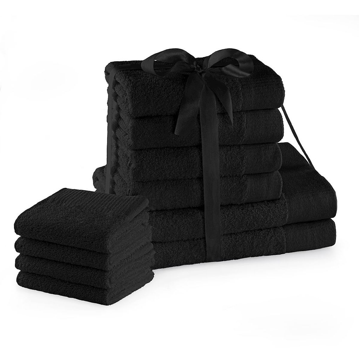 Asciugamano AMARI - AMELIAHOME colore nero stile classico 2*70x140+4*50x100+4*30x50 AmeliaHome