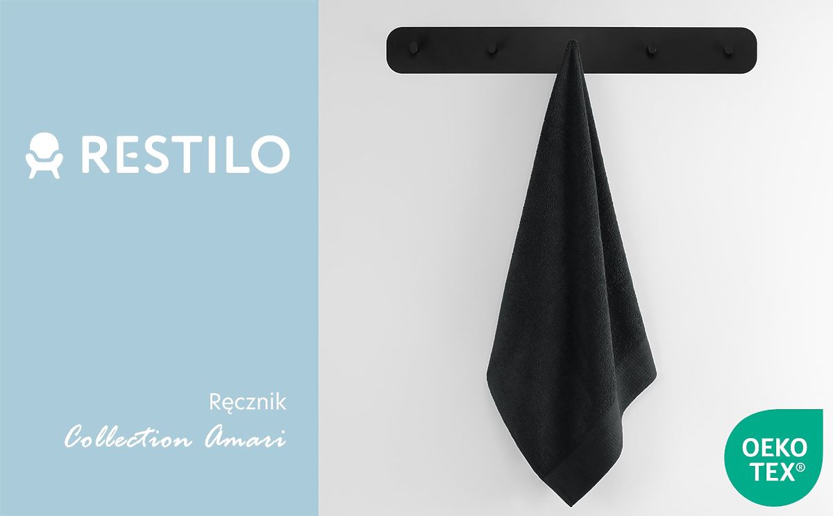 Asciugamano AMARI - AMELIAHOME colore nero stile classico 30x50 AmeliaHome