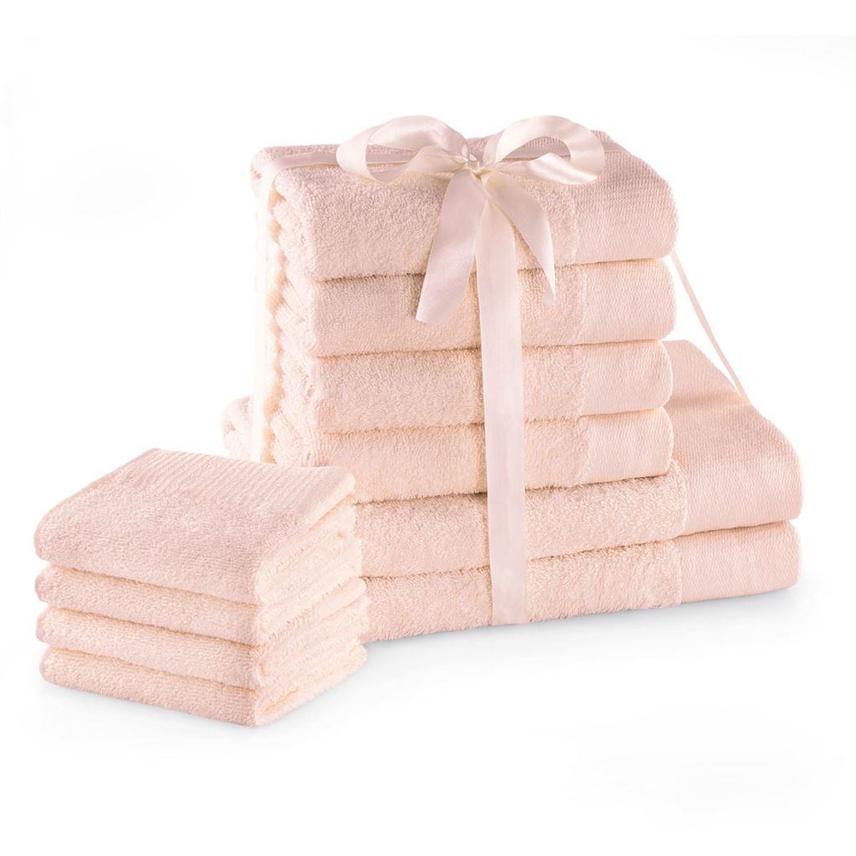 Asciugamano AMARI - AMELIAHOME colore rosa cipria stile classico 2*70x140+4*50x100+4*30x50 AmeliaHom