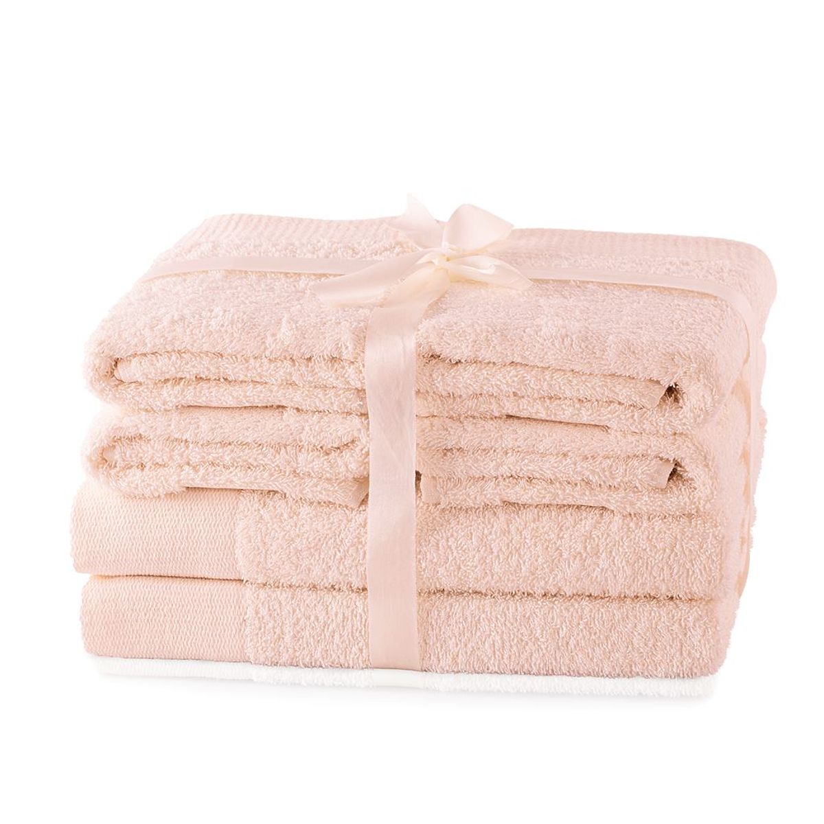 Asciugamano AMARI - AMELIAHOME colore rosa cipria stile classico 2*70x140+4*50x100 AmeliaHome