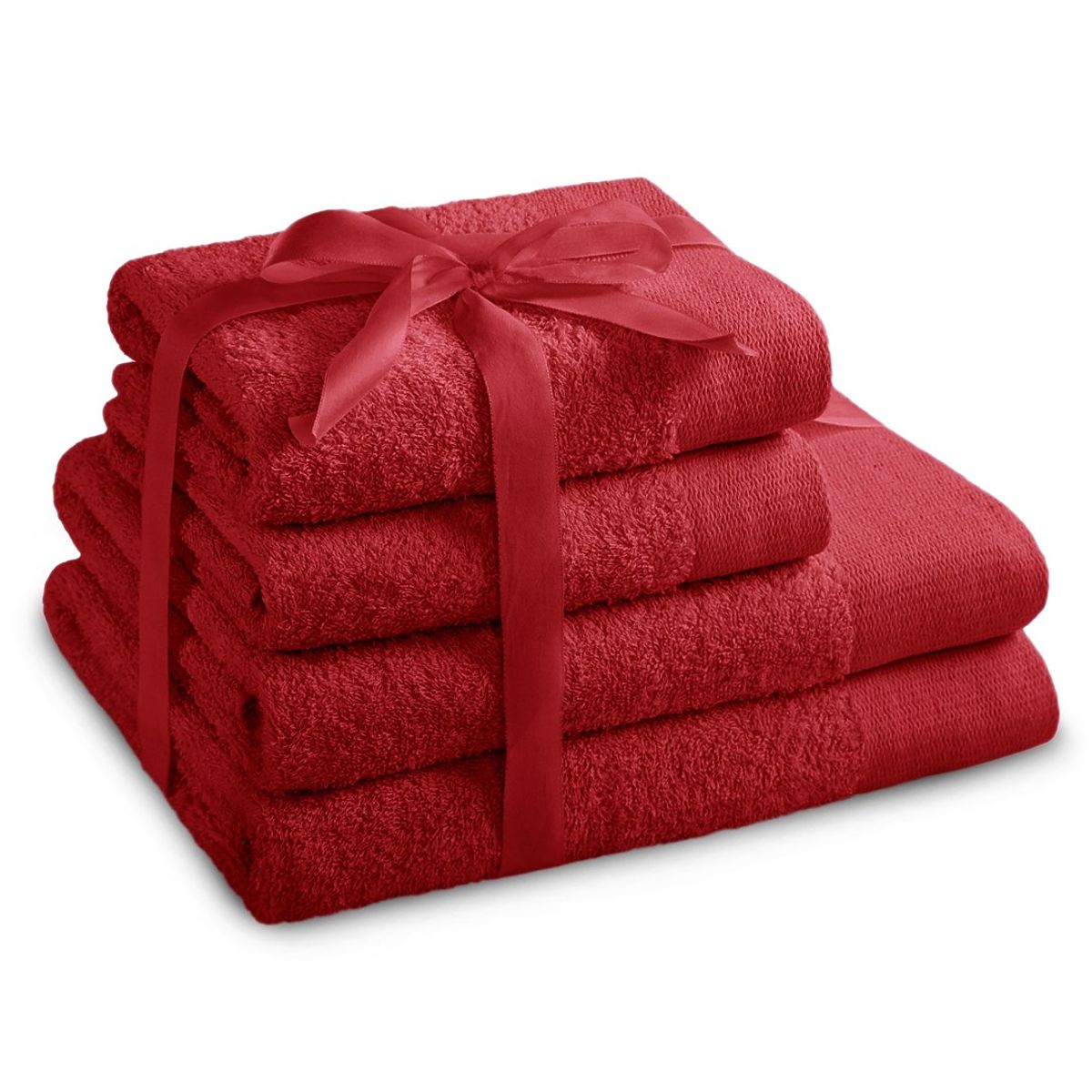 Asciugamano AMARI - AMELIAHOME colore rosso stile classico 2*70x140+2*50x100 AmeliaHome