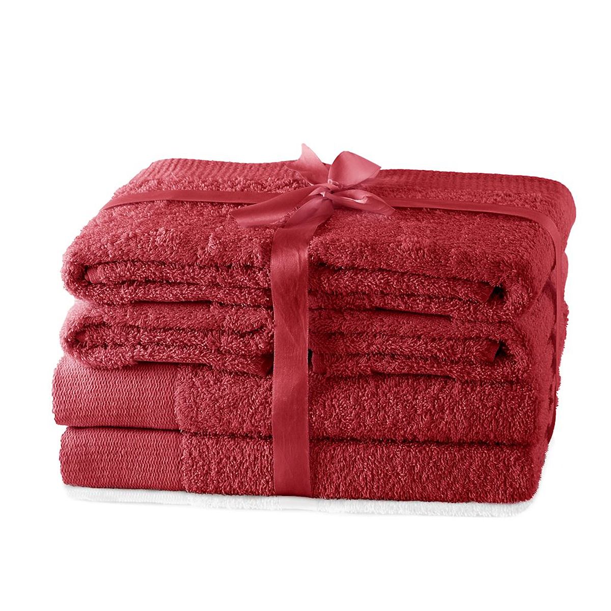 Asciugamano AMARI - AMELIAHOME colore rosso stile classico 2*70x140+4*50x100 AmeliaHome