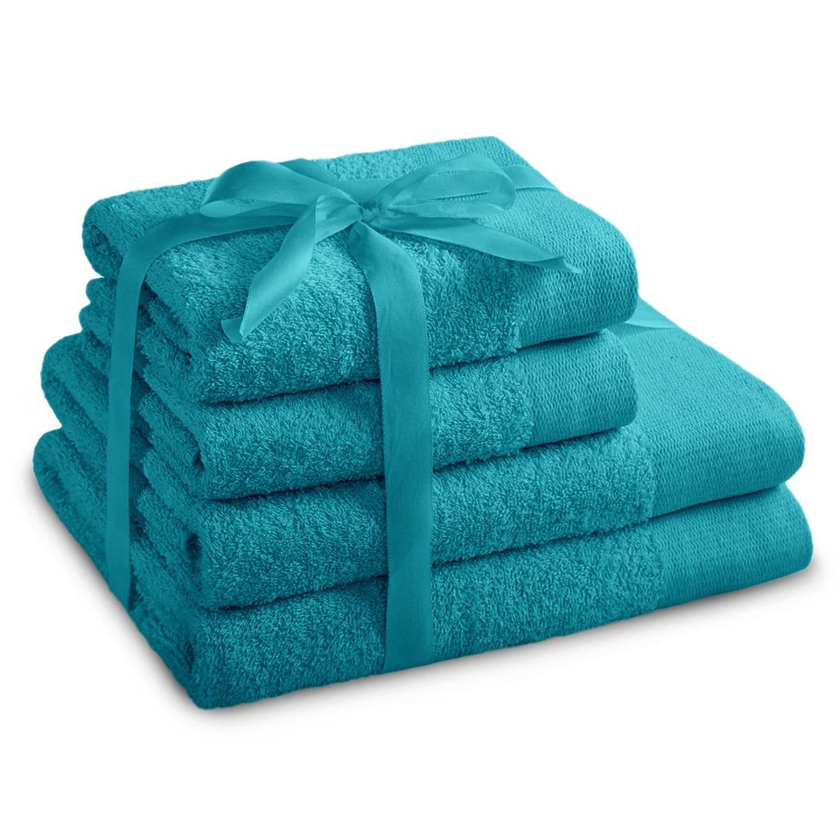 Asciugamano AMARI - AMELIAHOME colore turchese stile classico 2*70x140+2*50x100 AmeliaHome