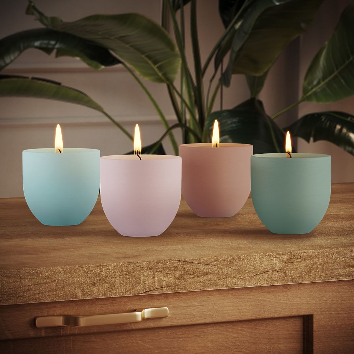 Candelabro SHIRE colore rosa cipria stile moderno per interni ameliahome