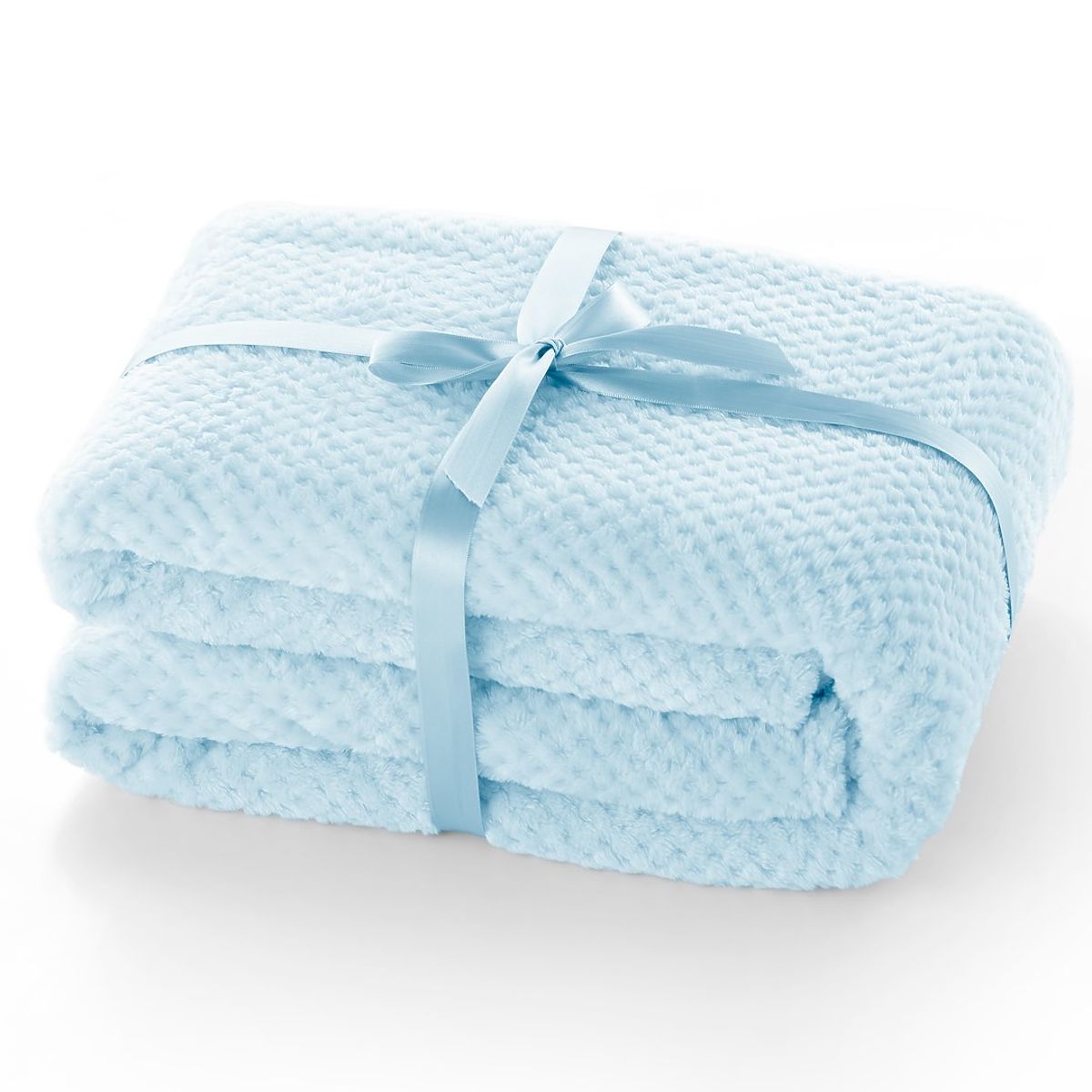 Coperta HENRY colore blu con goffratura jacquard stile moderno 170x210
