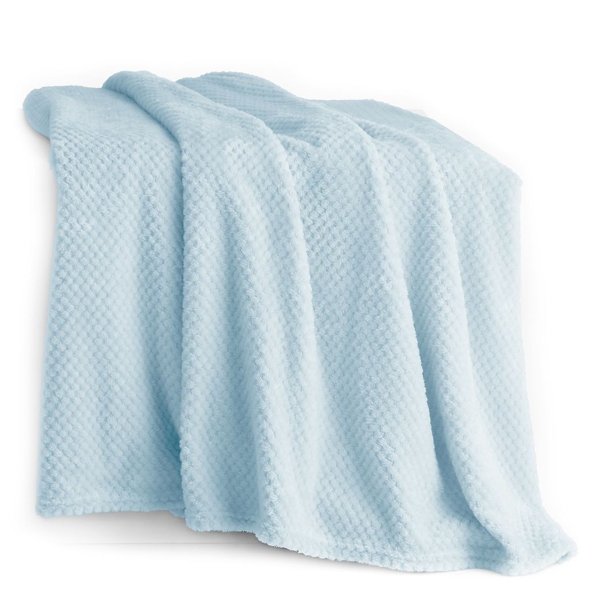Coperta HENRY colore blu con goffratura jacquard stile moderno 170x210