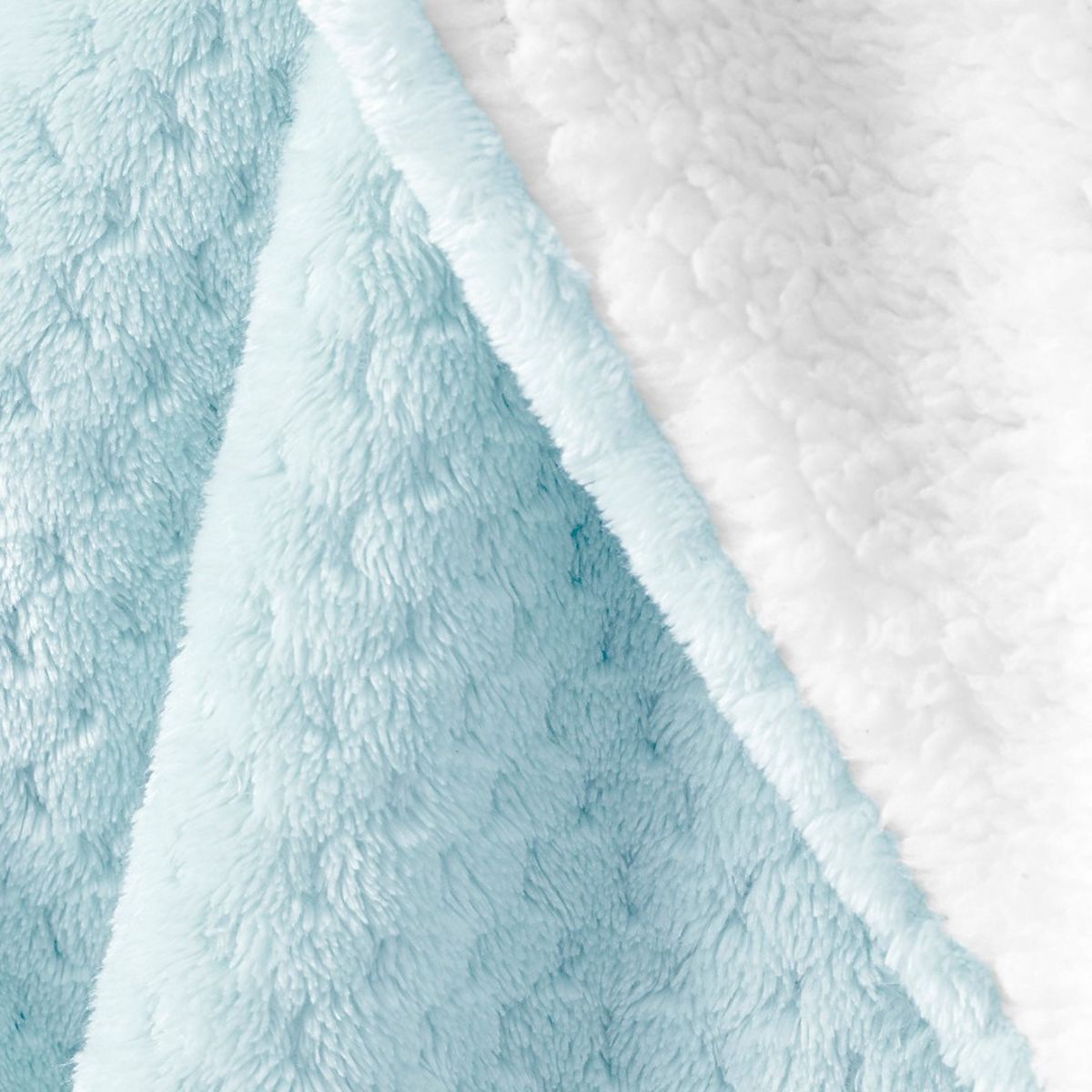 Coperta SHLEEPY colore azzurro chiaro motivo jacquard stile classico 70x150