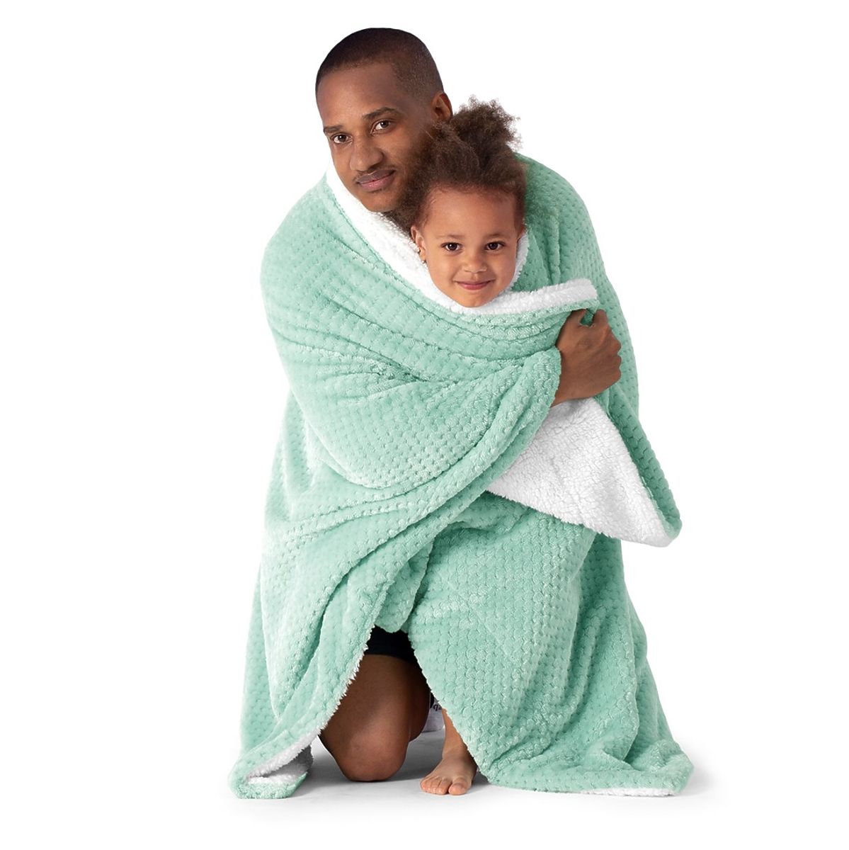 Coperta SHLEEPY colore menta jacquard classico stile 130x180