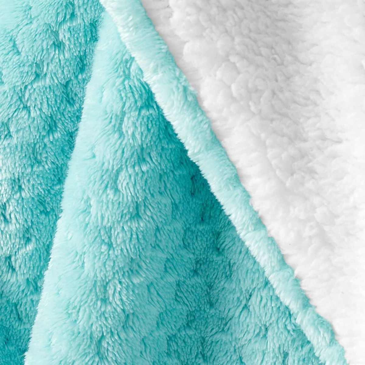 Coperta SHLEEPY colore turchese jacquard in rilievo stile classico 130x180