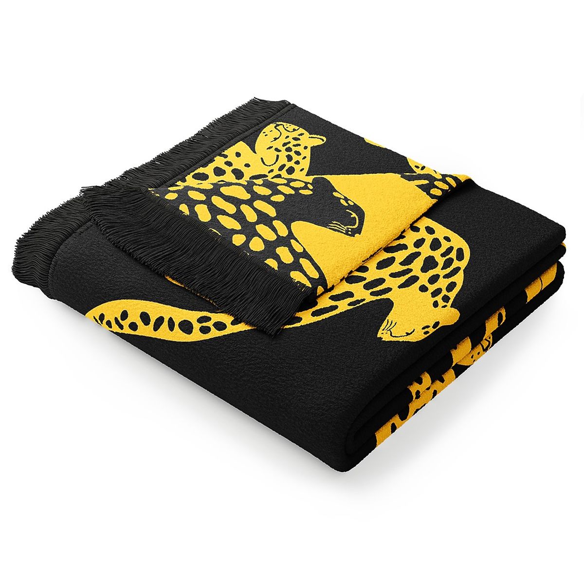 Coperta ZARIA colore nero stampato 150x200