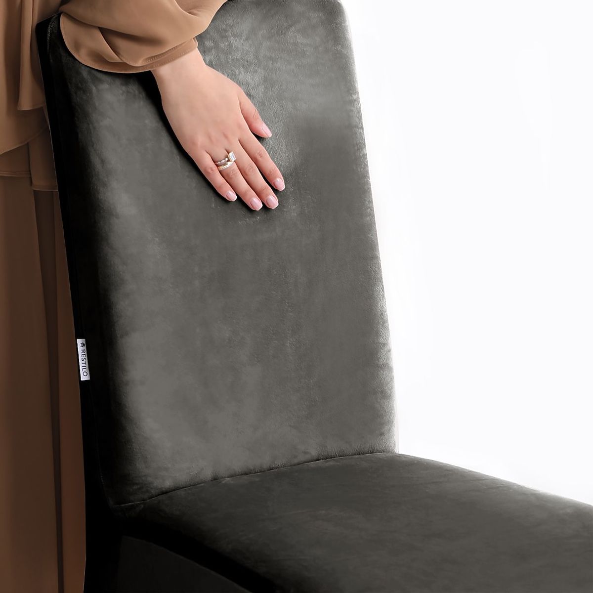 Copertura per sedia RESTILO SENTO colore acciaio stile classico liscio