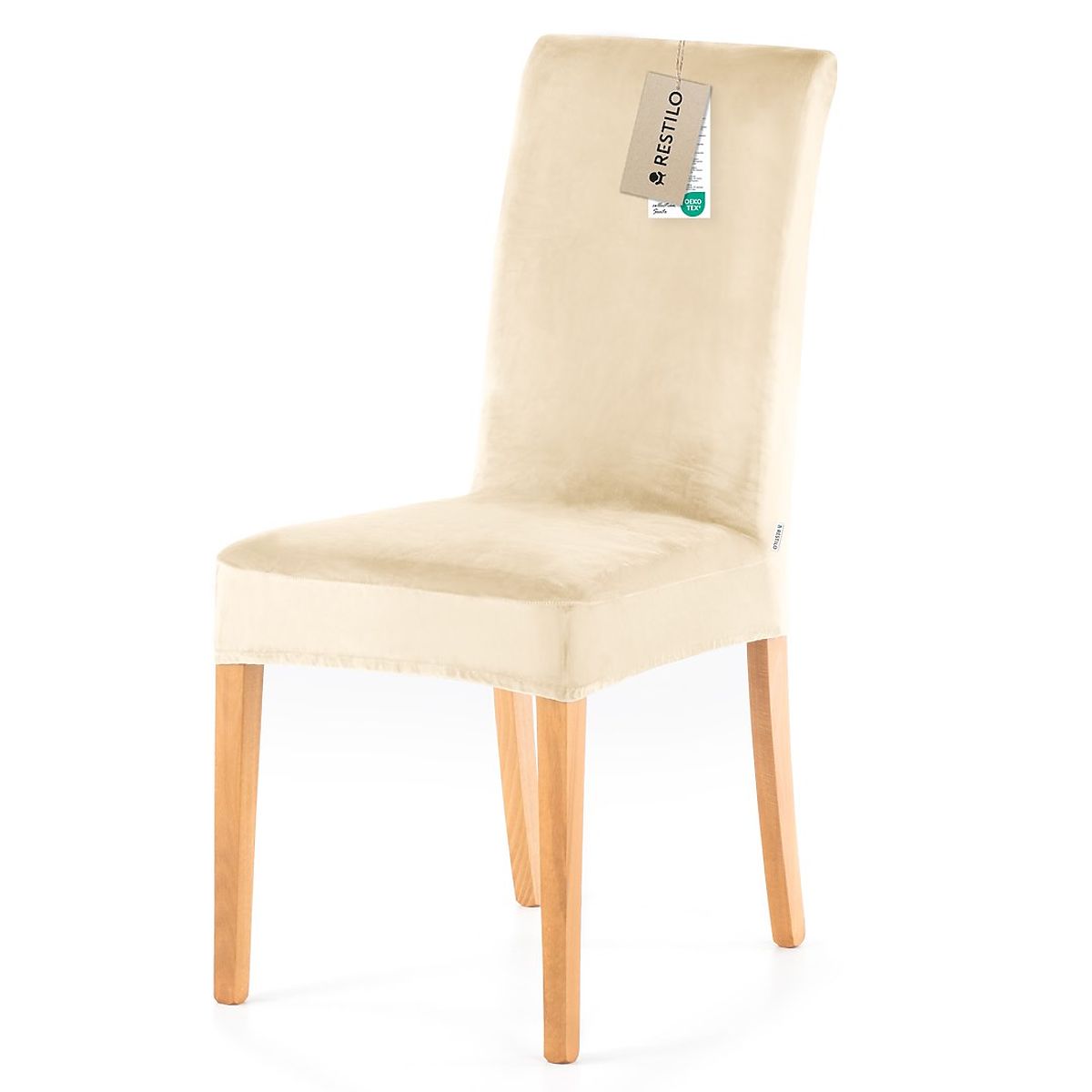 Copertura per sedia RESTILO SENTO colore beige chiaro stile classico liscio