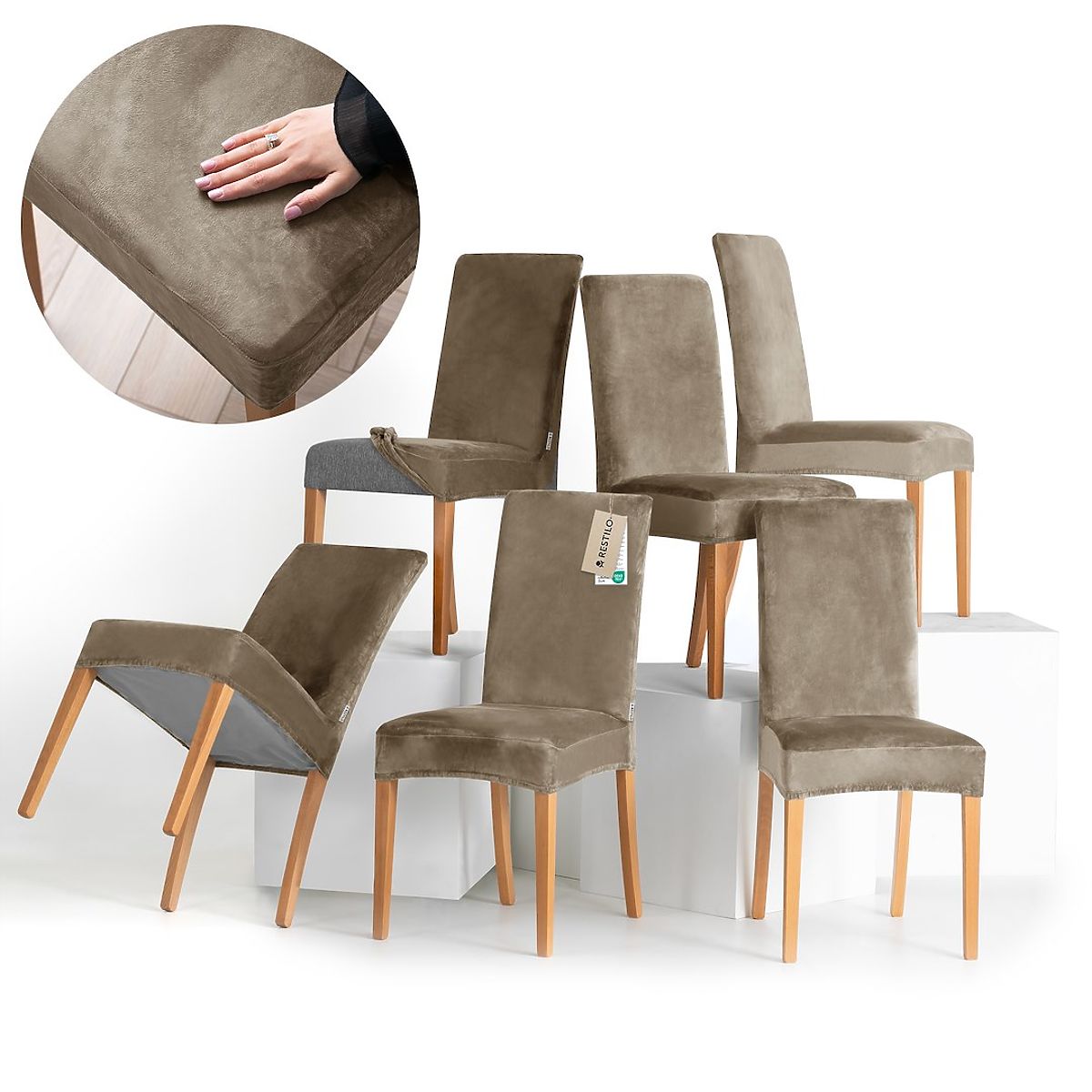 Coprisedia RESTILO SENTO colore beige stile classico liscio