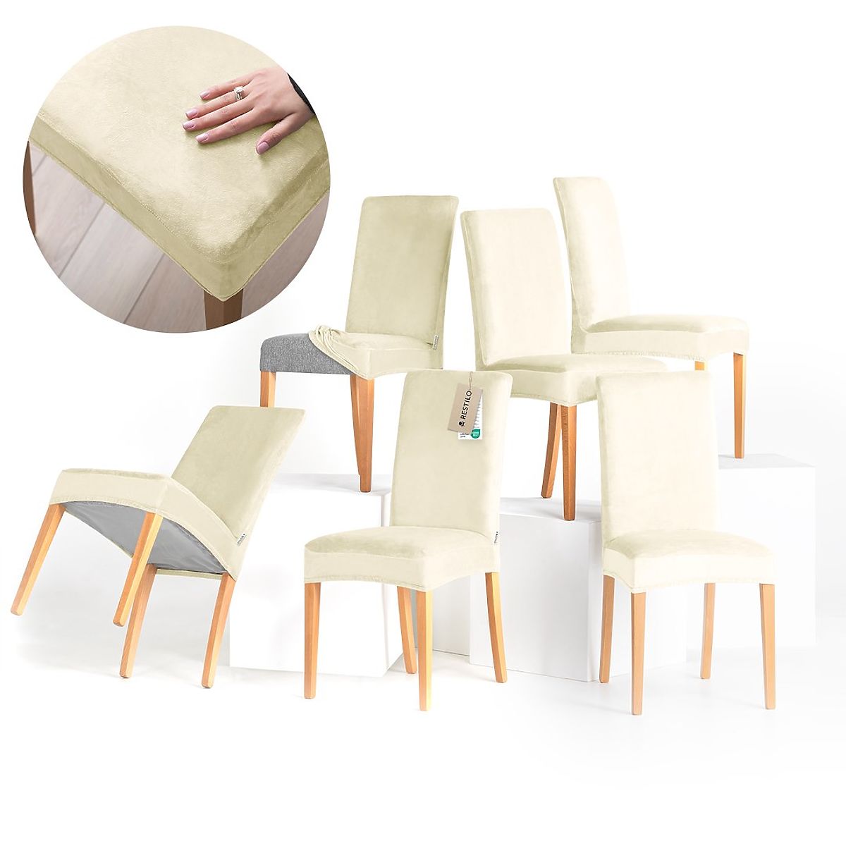 RESTILO coprisedia SENTO colore crema stile classico liscio