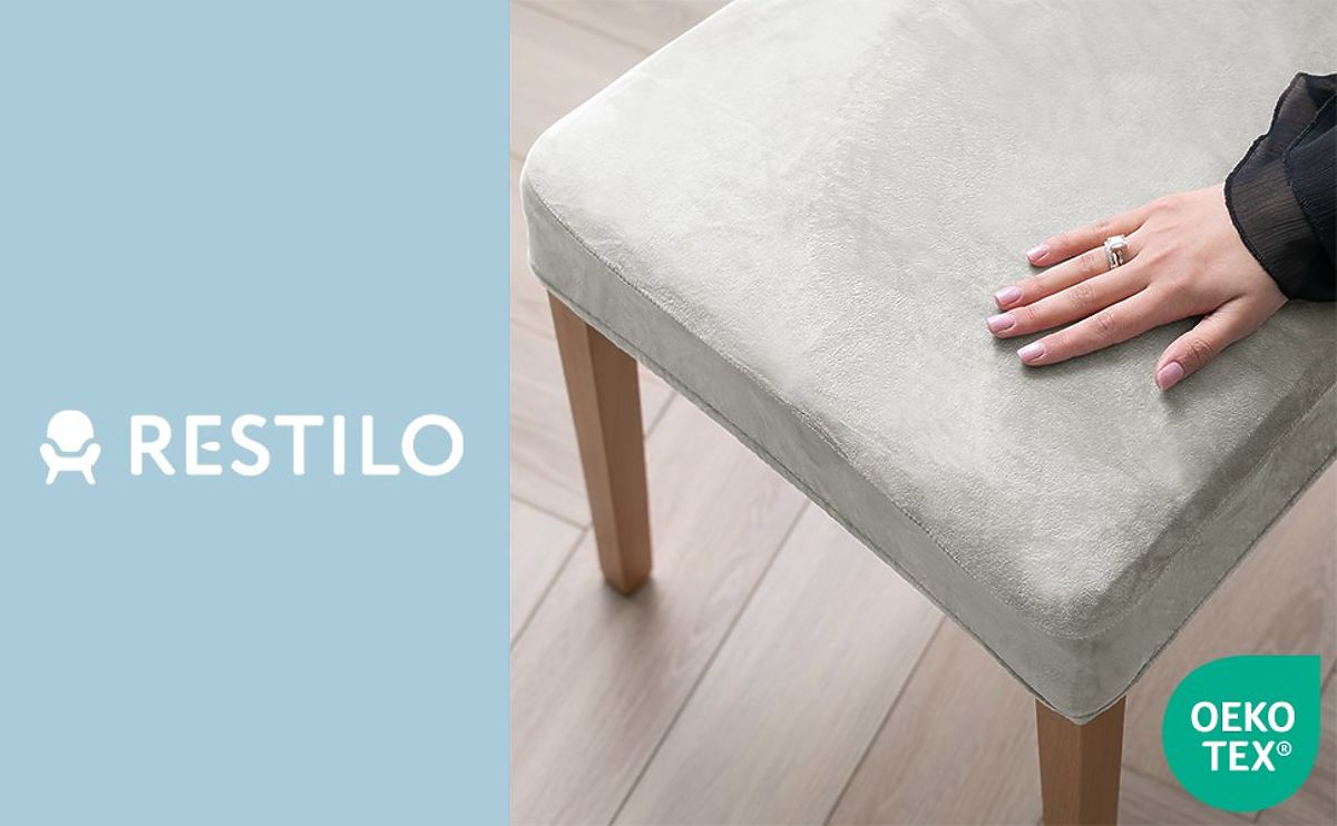 Copertura per sedia RESTILO SENTO colore grigio liscio stile classico