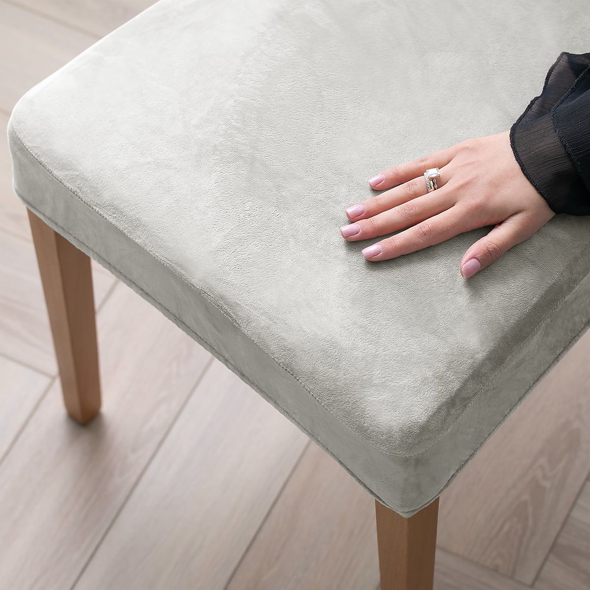 Copertura per sedia RESTILO SENTO colore grigio liscio stile classico