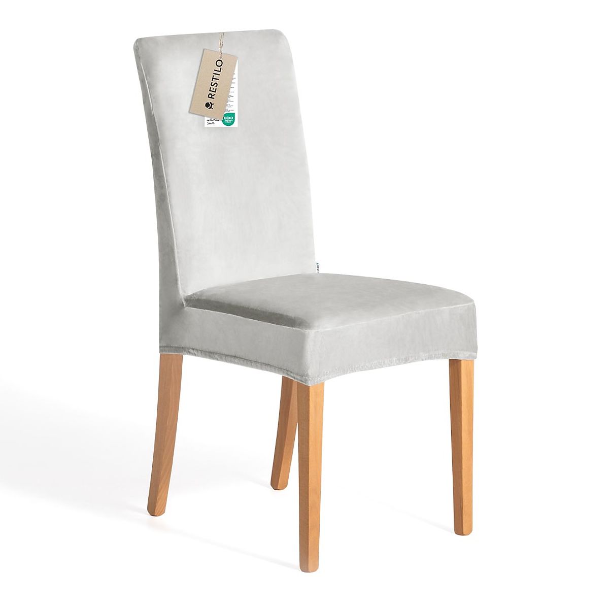 Copertura per sedia RESTILO SENTO colore grigio liscio stile classico