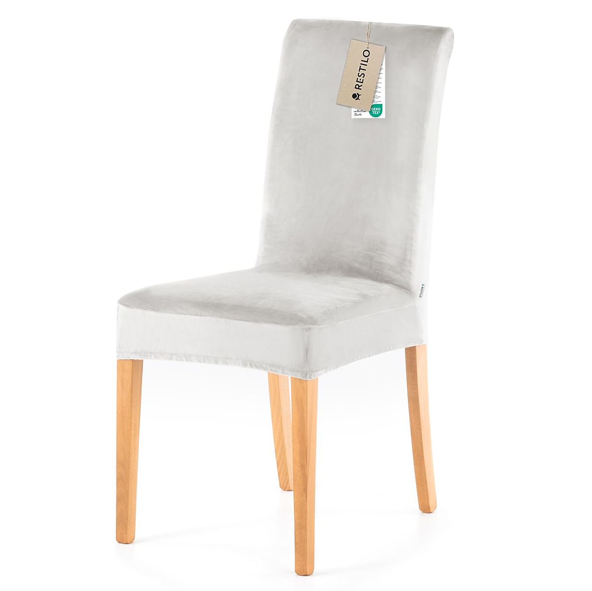 Copertura per sedia RESTILO SENTO colore grigio liscio stile classico