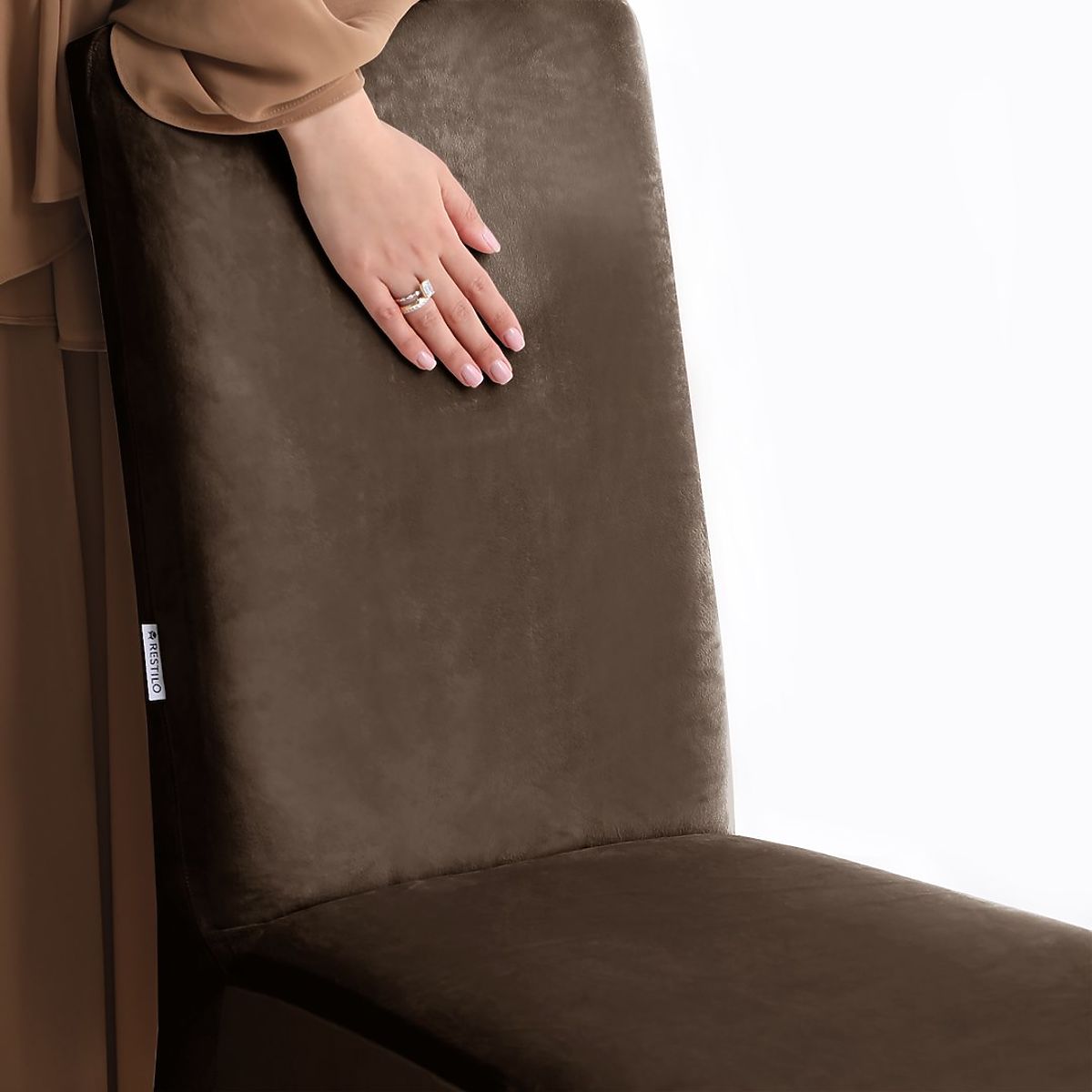 Copertura per sedia RESTILO 6 SENTO colore marrone stile classico liscio