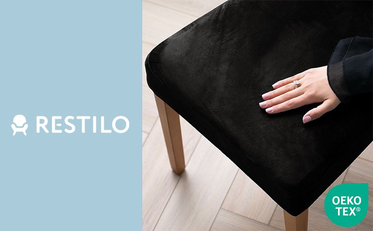 Copertura per sedia RESTILO SENTO colore nero stile classico liscio