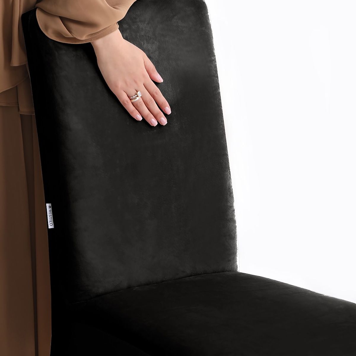 Copertura per sedia RESTILO SENTO colore nero stile classico liscio