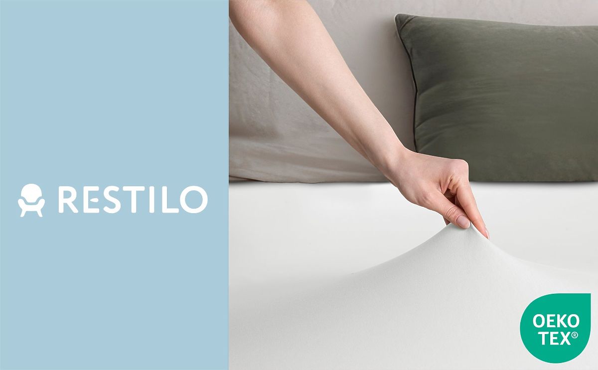 Lenzuolo AMBER colore bianco stile classico materiale jersey 180-200x200 DecoKing