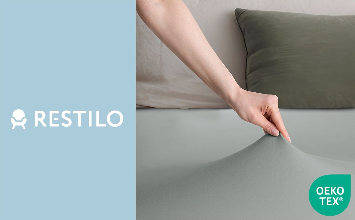 Lenzuolo AMBER colore grigio stile classico materiale jersey 200-220x200 DecoKing