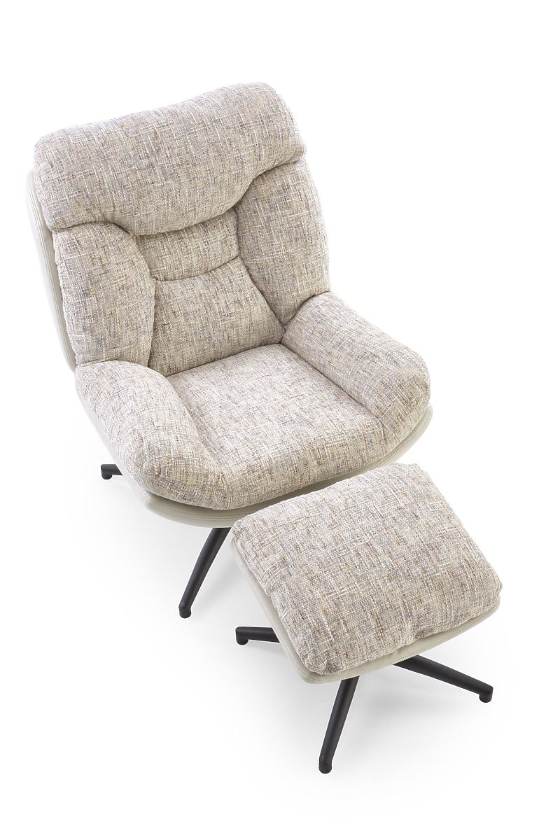 Poltrona KRONOS con poggiapiedi, beige / multicolore (1p=1pz)