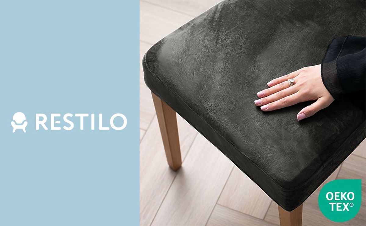 Copertura per sedia RESTILO SENTO colore acciaio stile classico liscio