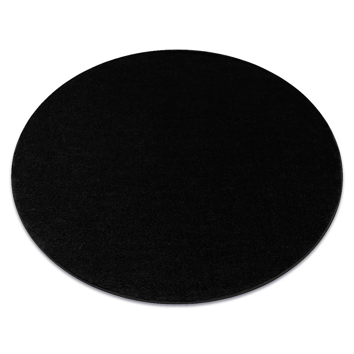 Tappeto rotondo SOFTY Unito, Monocolore, nero