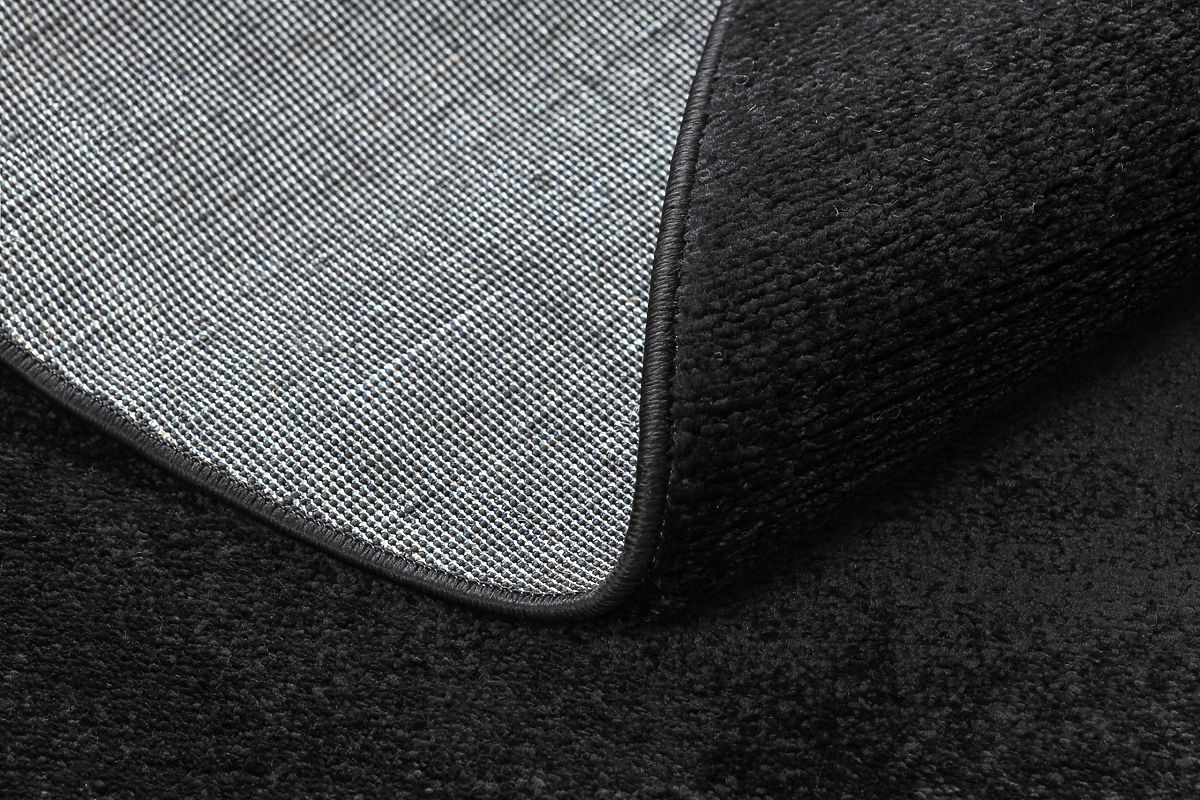 Tappeto rotondo SOFTY Unito, Monocolore, nero