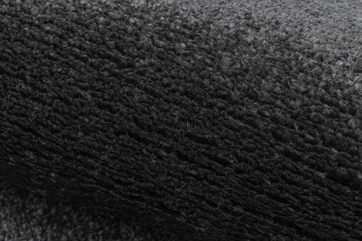 Tappeto rotondo SOFTY Unito, Monocolore, nero