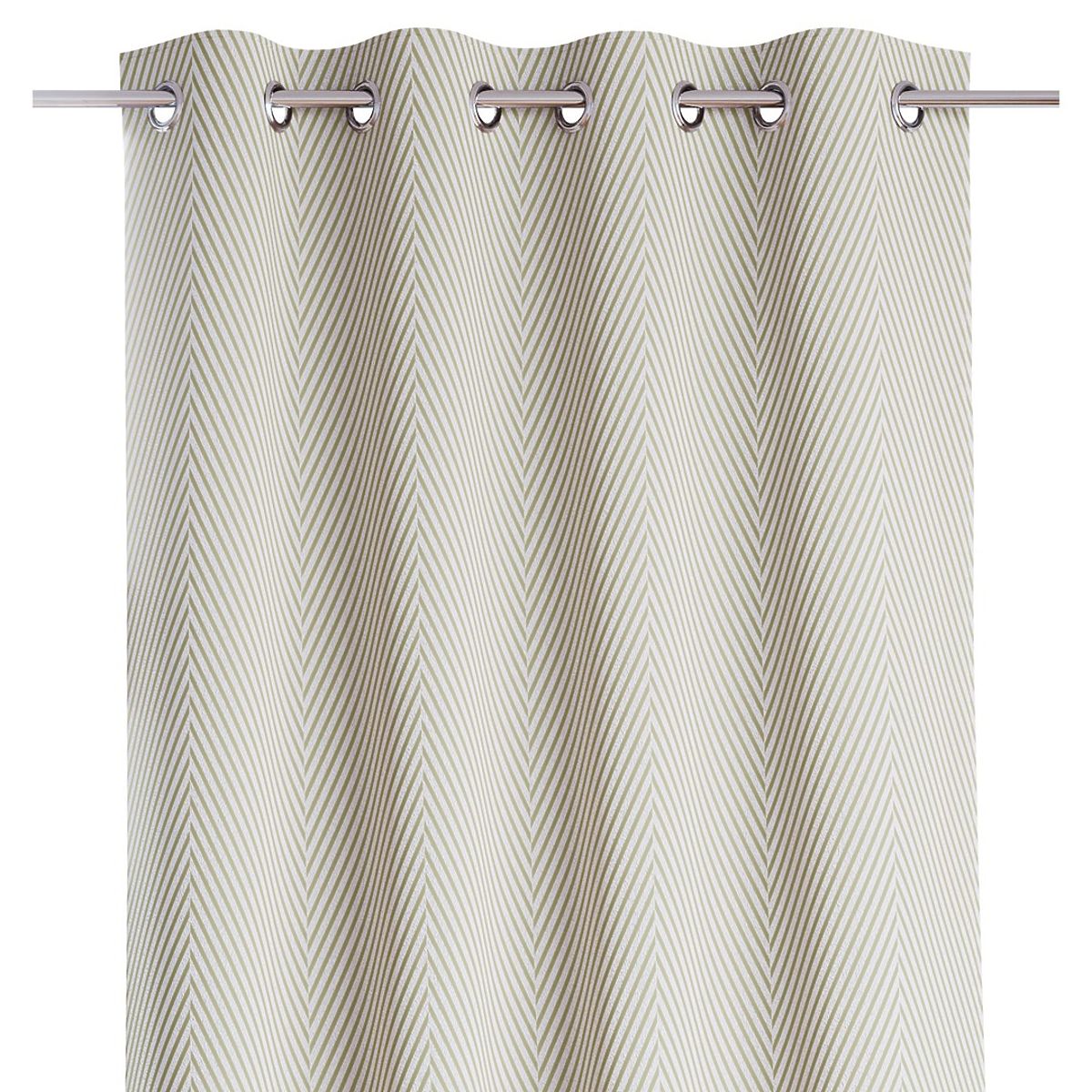 Tenda CLEAR colore cappuccino motivo stampato stile boho classico occhielli metallici argentati