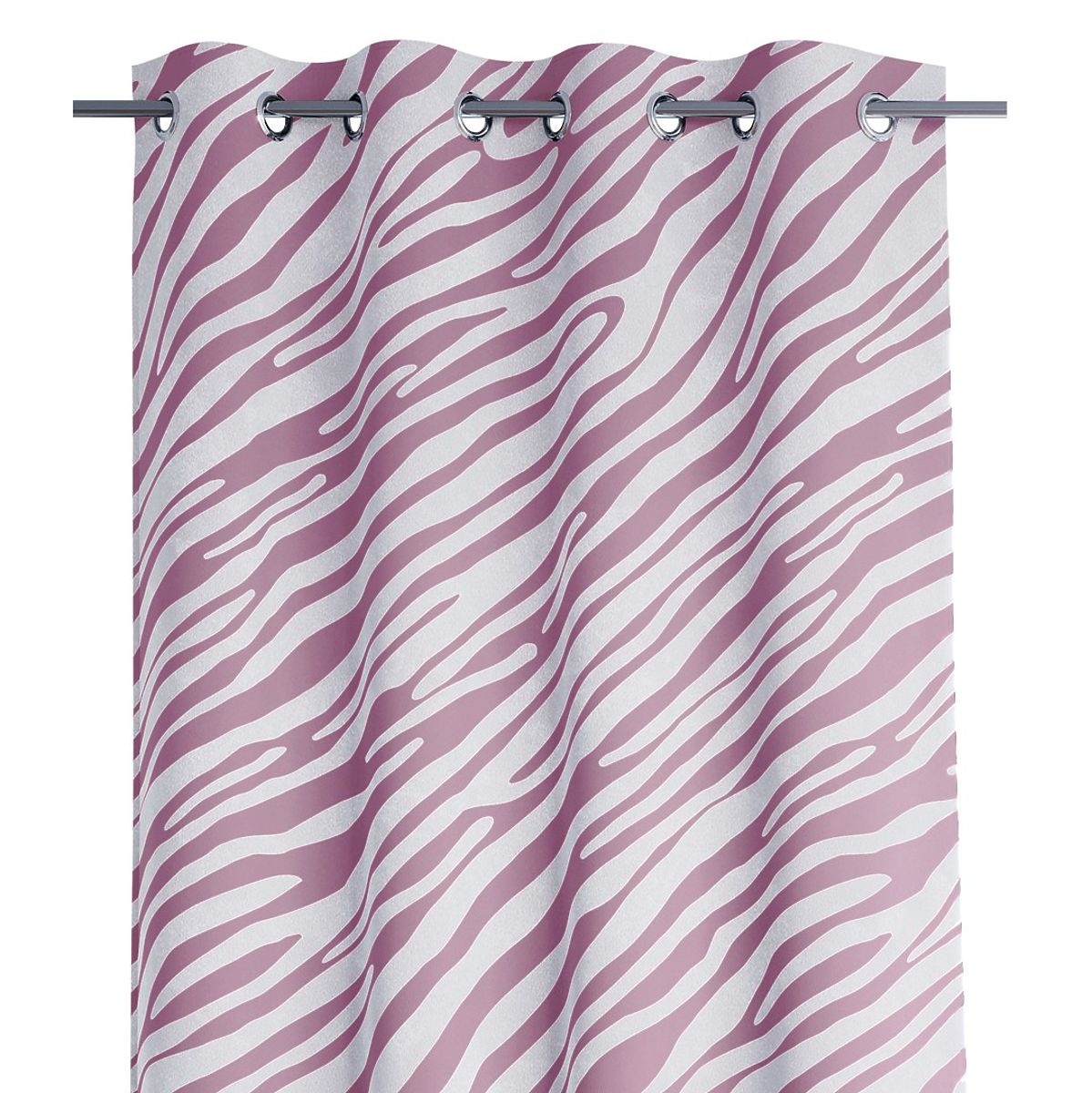 Tenda FUN colore rosa con stampa a motivo animale stile tropicale occhielli metallici argentati