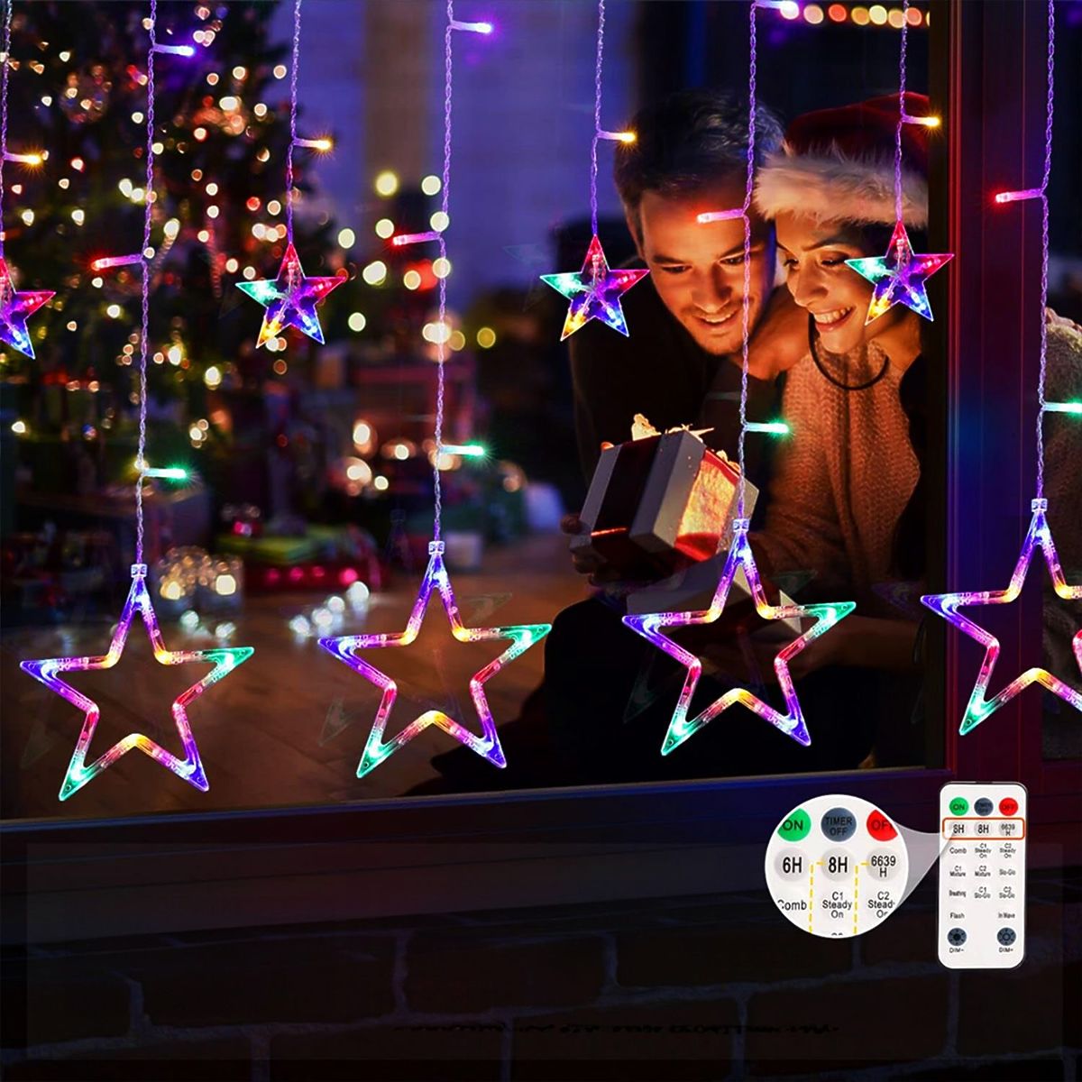 Tenda LED Stelle Multicolore con Telecomando CD002-138