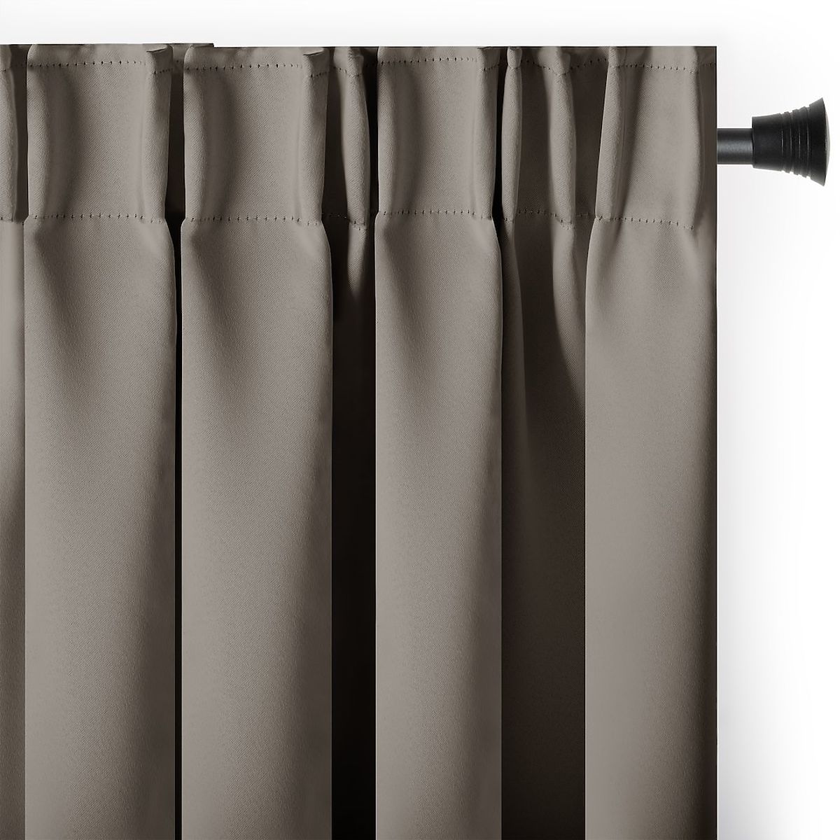 Tenda RESTILO BLACKOUT colore beige, fascetta per fissaggio, stile classico, nastro, materiale black