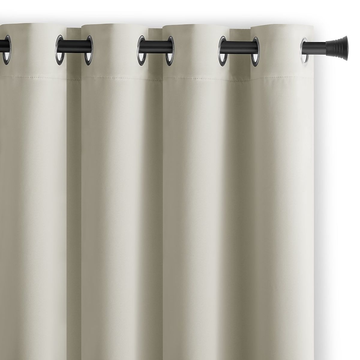 Tenda RESTILO BLACKOUT colore crema, stile classico, occhielli argentati, materiale bl