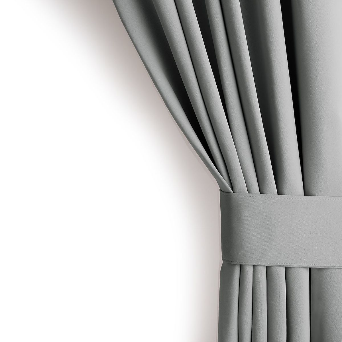 Tenda RESTILO BLACKOUT colore grigio, sciarpa, stile classico, occhielli argento, materiale blackout