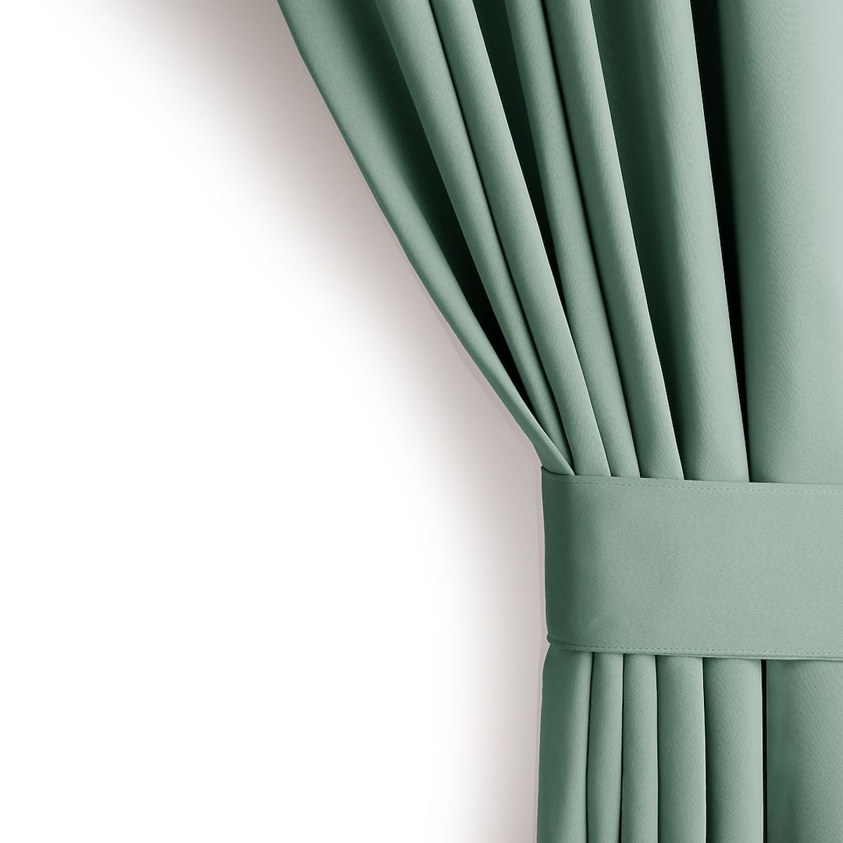 Tenda RESTILO BLACKOUT colore menta, passante, stile classico, occhielli argento, materiale bl