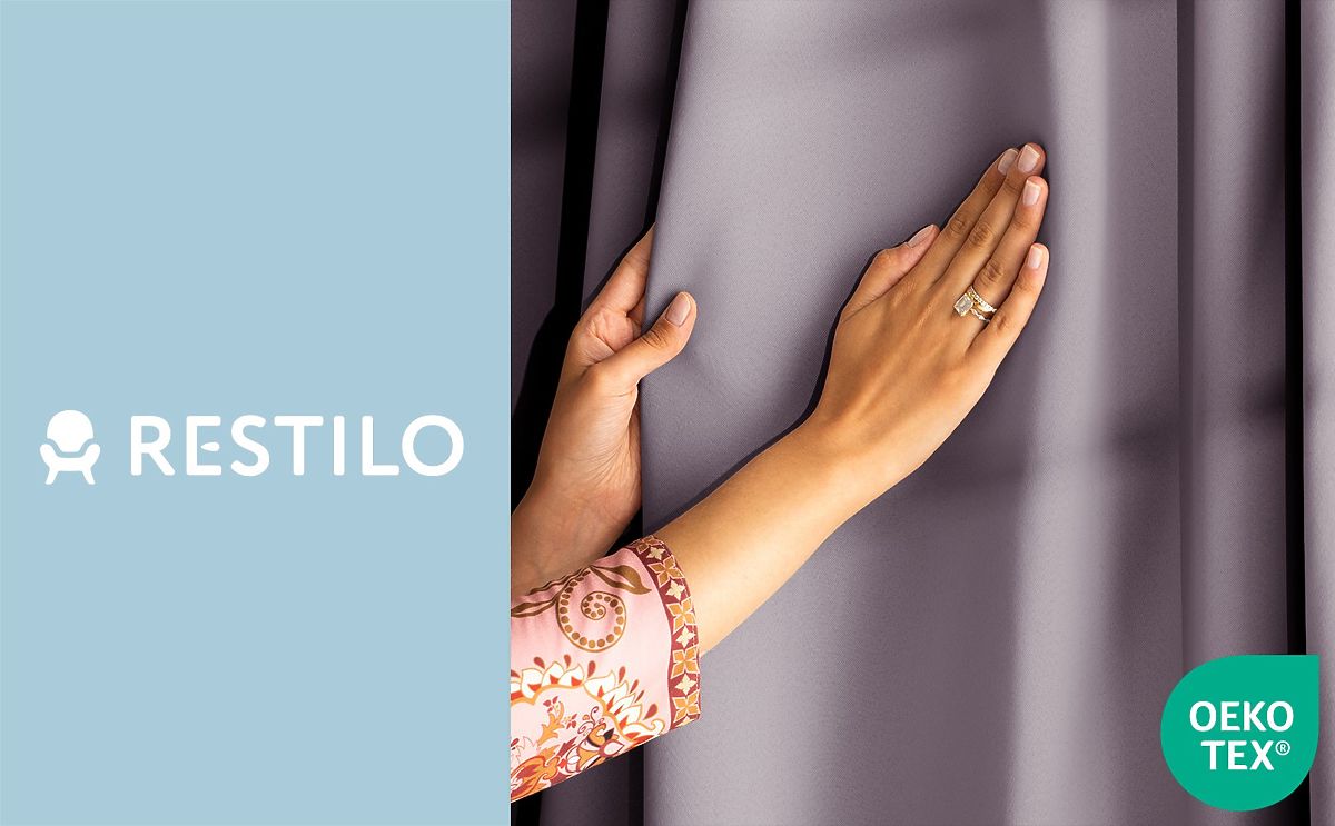 Tenda RESTILO BLACKOUT colore rosa cipria fascetta classico stile occhielli argento