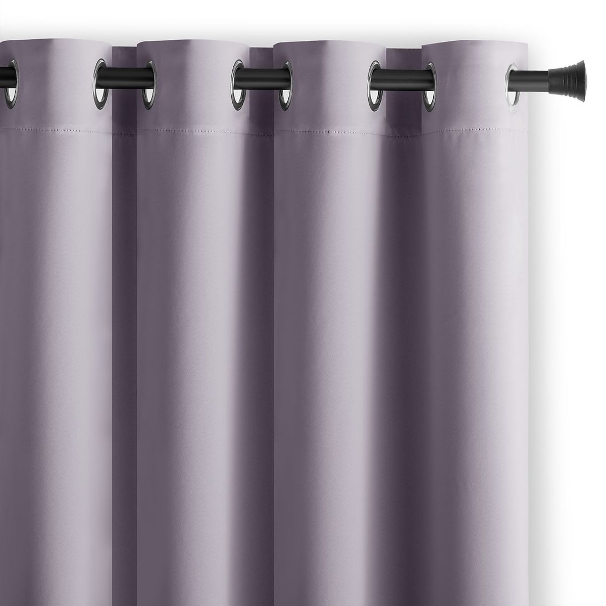 Tenda RESTILO BLACKOUT colore rosa cipria, fascetta regolabile, stile classico, occhielli argento