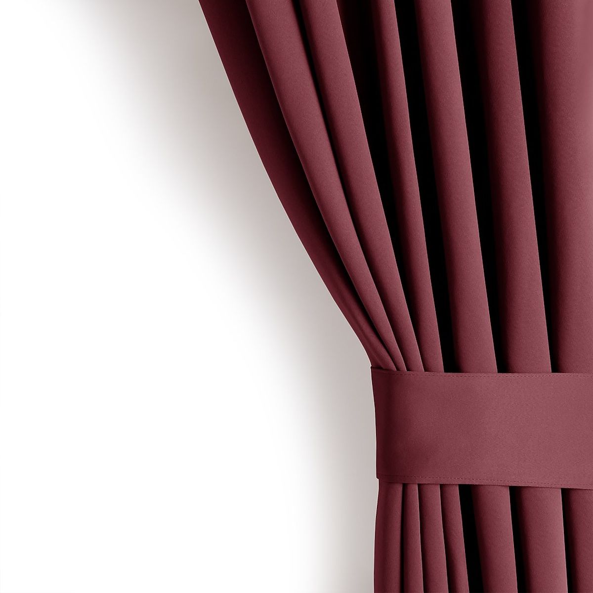 Tenda RESTILO BLACKOUT colore rosso, fascia regolabile, stile classico, occhielli argento, materiale
