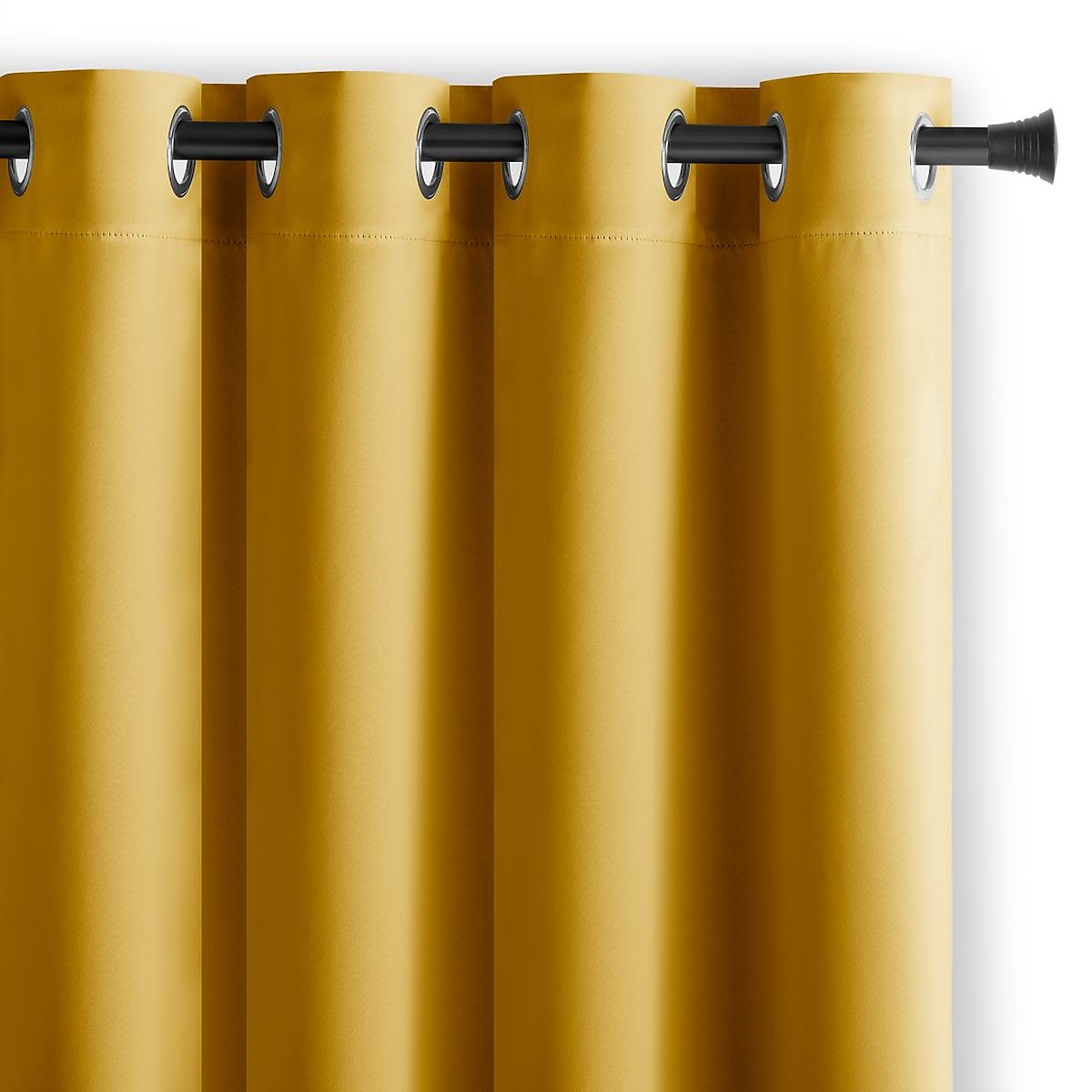 Tenda RESTILO BLACKOUT colore senape stile classico occhielli argento materiale