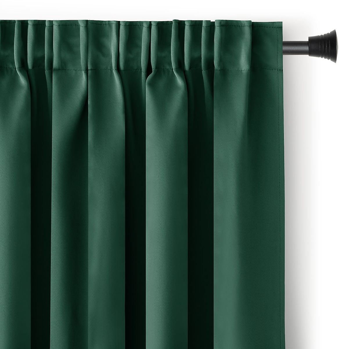 Tenda RESTILO BLACKOUT colore verde bottiglia, stile classico, nastro multifunzionale, materiale bla