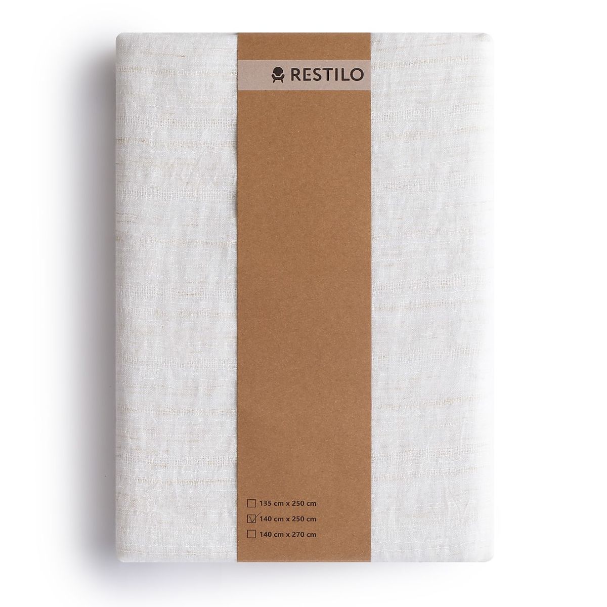 Tenda RESTILO DRIMAR colore beige stile moderno nastro materiale lino, microfibra 140x270