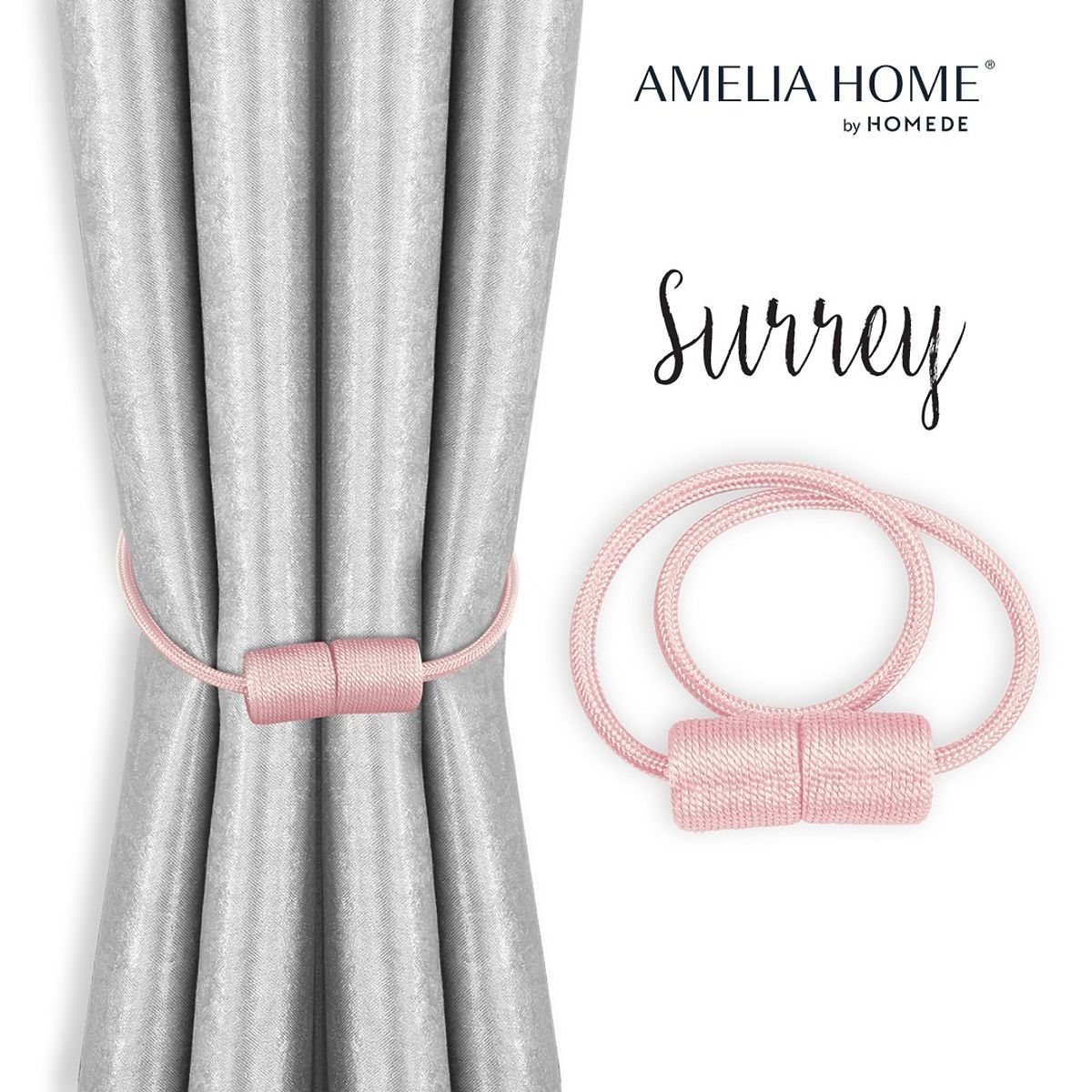 Tende - accessori SURREY colore rosa cipria ameliahome