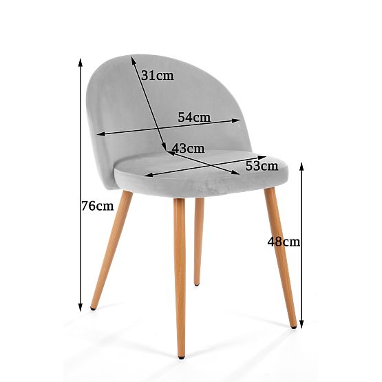 4 x Sedia imbottita in velluto SJ.075 Verde Bottiglia