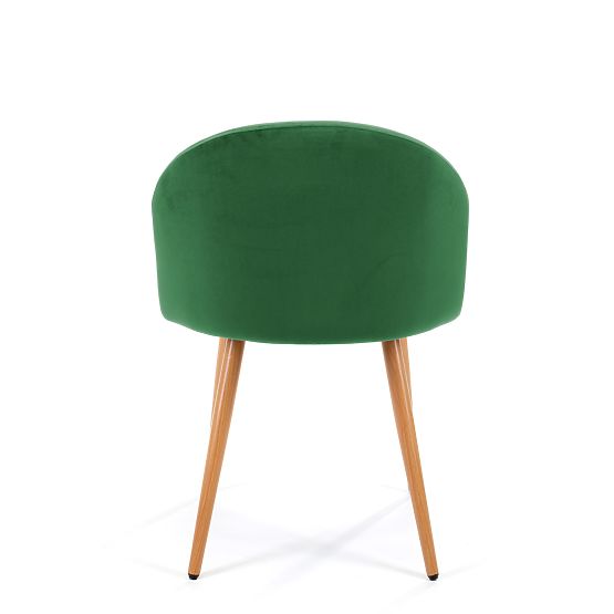 4 x Sedia imbottita in velluto SJ.075 Verde Bottiglia
