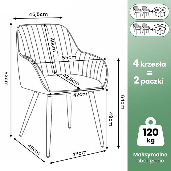 4x Sedia Girevole in Velluto con Cuciture Beige TURNO Gambe Nere