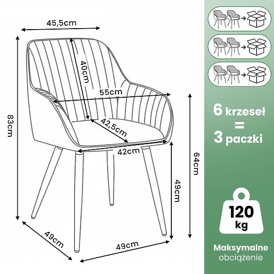 6x Sedia Girevole in Velluto con Cuciture Beige TURNO Gambe Nere